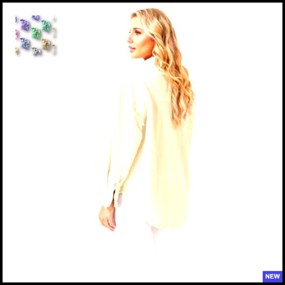 Corduroy Button Down Shirt Oversized Shacket Casual Chic Fall Winter Blouse - Picture 6 of 7